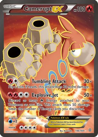 Camerupt EX (146 Full Art) (146 Full Art) 146  - Holofoil XY  Primal Clash - Ultra Rare