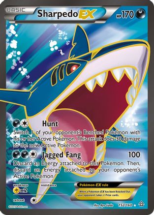 Sharpedo EX (152 Full Art) (152 Full Art) 152  - Holofoil XY  Primal Clash - Ultra Rare