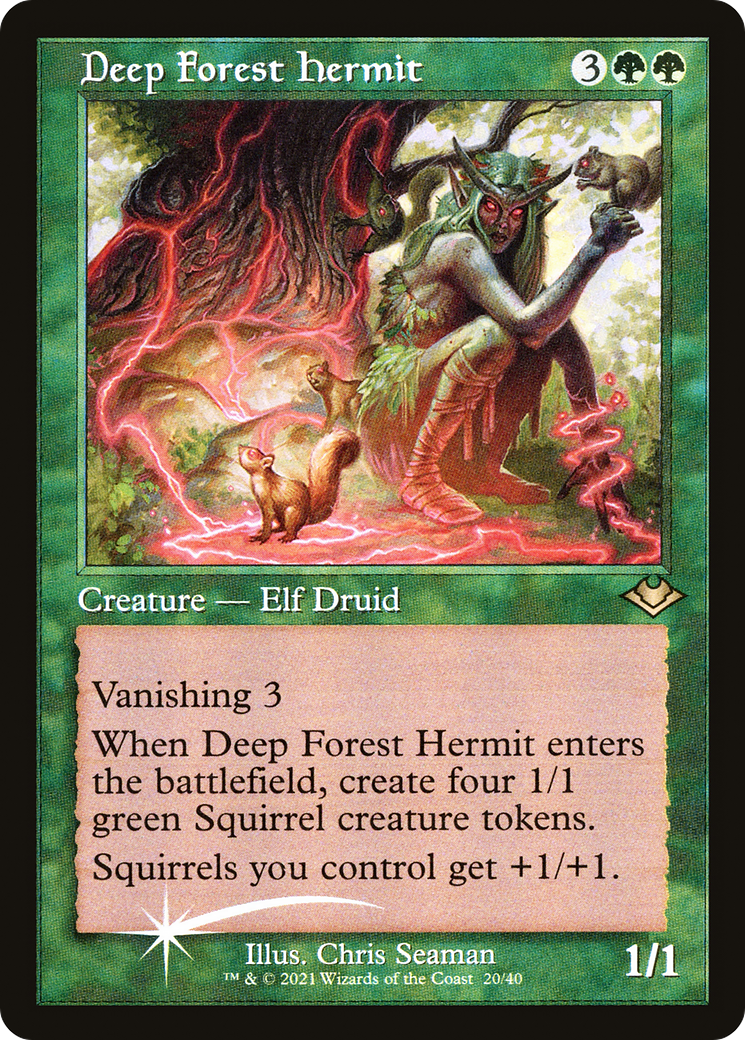 Deep Forest Hermit (Retro Frame) (MH1-020) - Modern Horizons 1 Timeshifts Foil