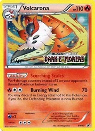 Volcarona (Prerelease) [Staff] BW40  - Holofoil Black and White Promos - Promo