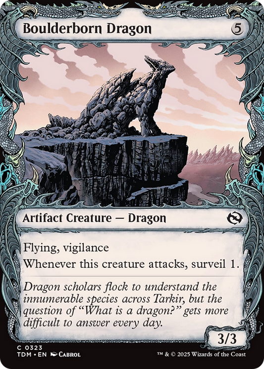 Boulderborn Dragon (Showcase) (TDM-323) - Tarkir: Dragonstorm: (Showcase) Foil