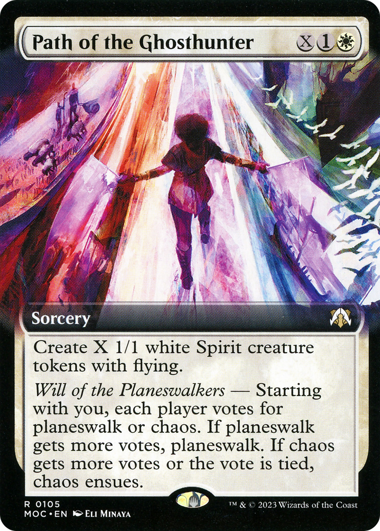 Path of the Ghosthunter (Extended Art) (MOC-105) - March of the Machine Commander: (Extended Art) Foil