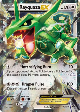Rayquaza EX (75) (75) 075/108  - Holofoil XY  Roaring Skies - Ultra Rare