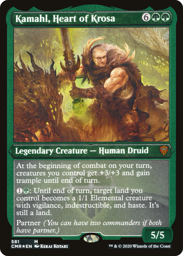 Kamahl, Heart of Krosa (Foil Etched) (CMR-581) - Commander Legends Foil