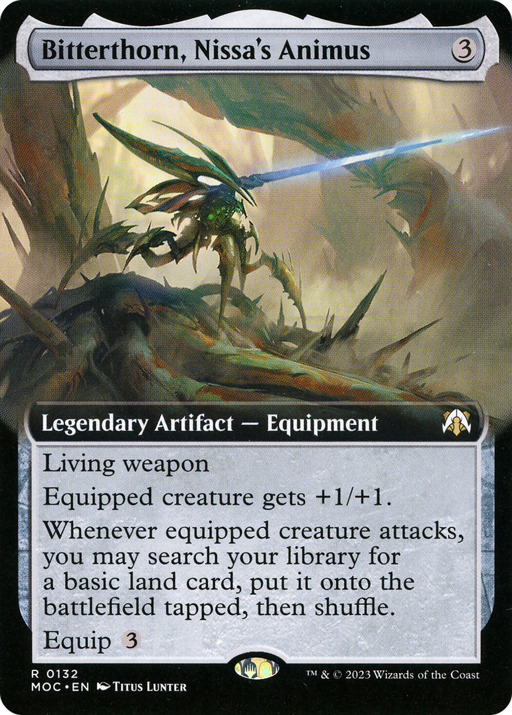 Bitterthorn, Nissa's Animus (Extended Art) (MOC-132) - March of the Machine Commander: (Extended Art) Foil
