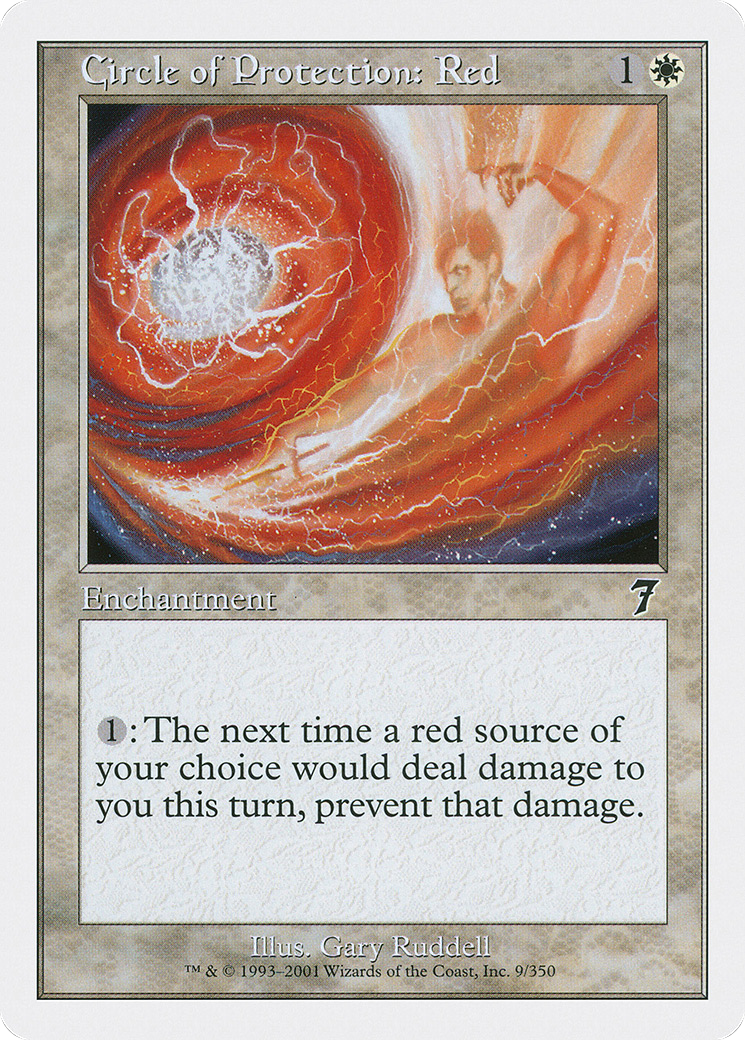 Circle of Protection: Red (7ED-09★) - 7th Edition