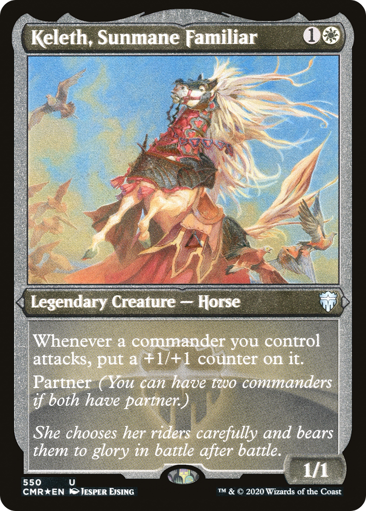 Keleth, Sunmane Familiar (Foil Etched) (CMR-550) - Commander Legends Etched Foil
