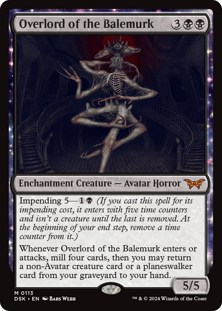 Overlord of the Balemurk (DSK-113) - Duskmourn: House of Horror: (enchantment) Foil