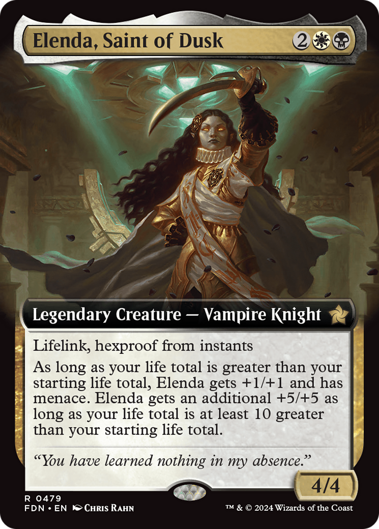 Elenda, Saint of Dusk (Extended Art) (FDN-479) - Foundations: (Extended Art)
