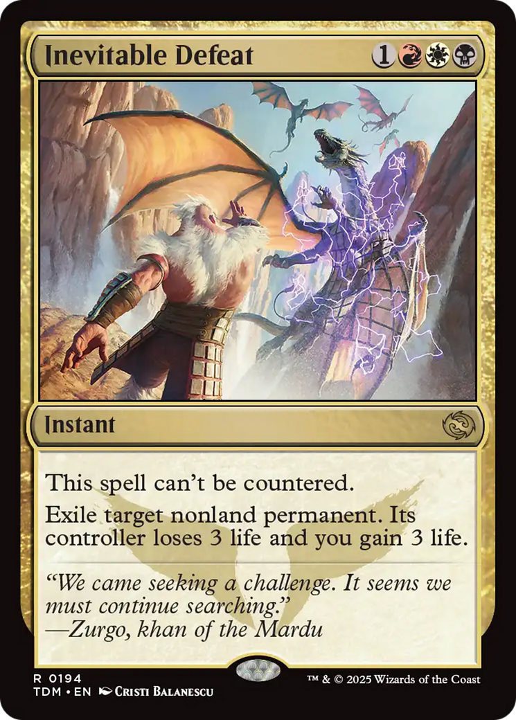 Inevitable Defeat (TDM-194) - Tarkir: Dragonstorm Foil