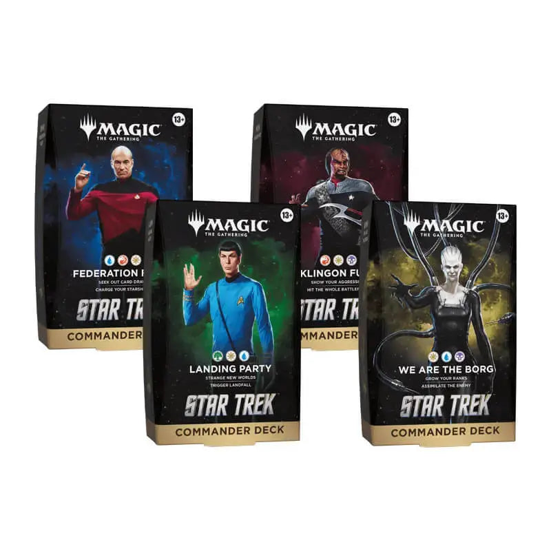 [SHIPS ON 06/11] STAR TREK - Commander Decks (Set of 4, one of each type)