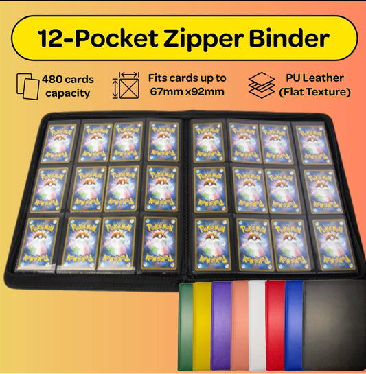 [12-Pocket] Zipper Binder