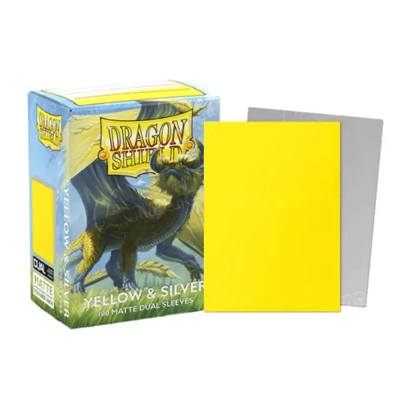 [100 Dual Matte Sleeves] Yellow & Silver