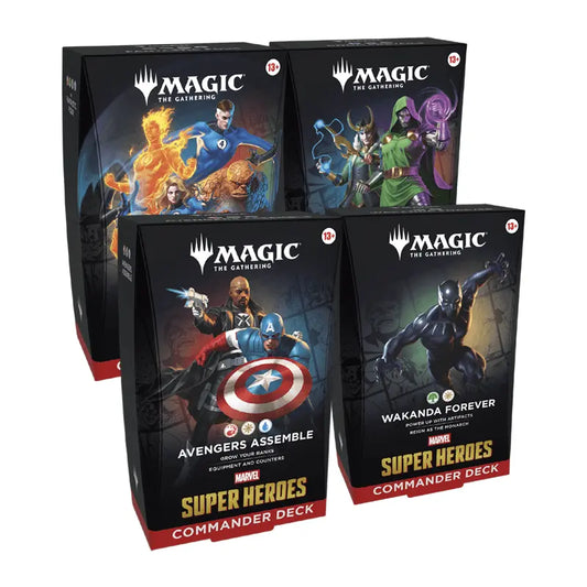 MARVEL SUPER HEROES - Commander Decks (1 Carton of 4 Decks, 1 of Each)