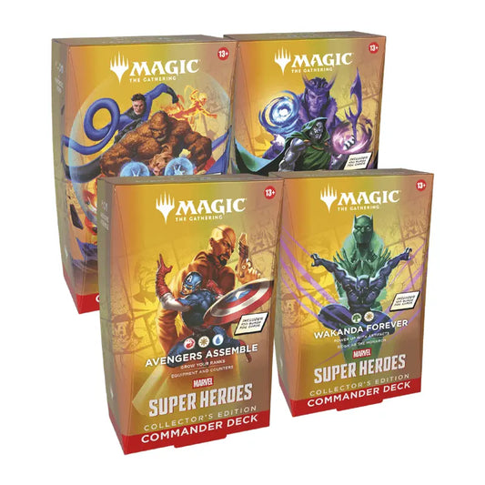 MARVEL SUPER HEROES - Commander Decks Collector's Edition (1 Carton of 4 Decks, 1 of Each)