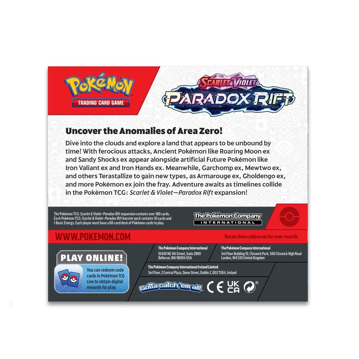 [PRE ORDER 1-2 Working Days] Pokémon TCG: Scarlet & Violet-Paradox Rift Booster Box