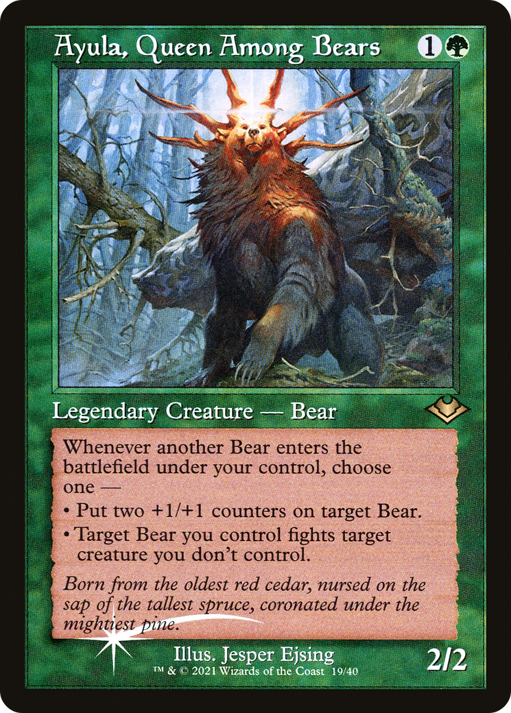 Ayula, Queen Among Bears (Retro Frame) (MH1-019) - Modern Horizons 1 Timeshifts Foil