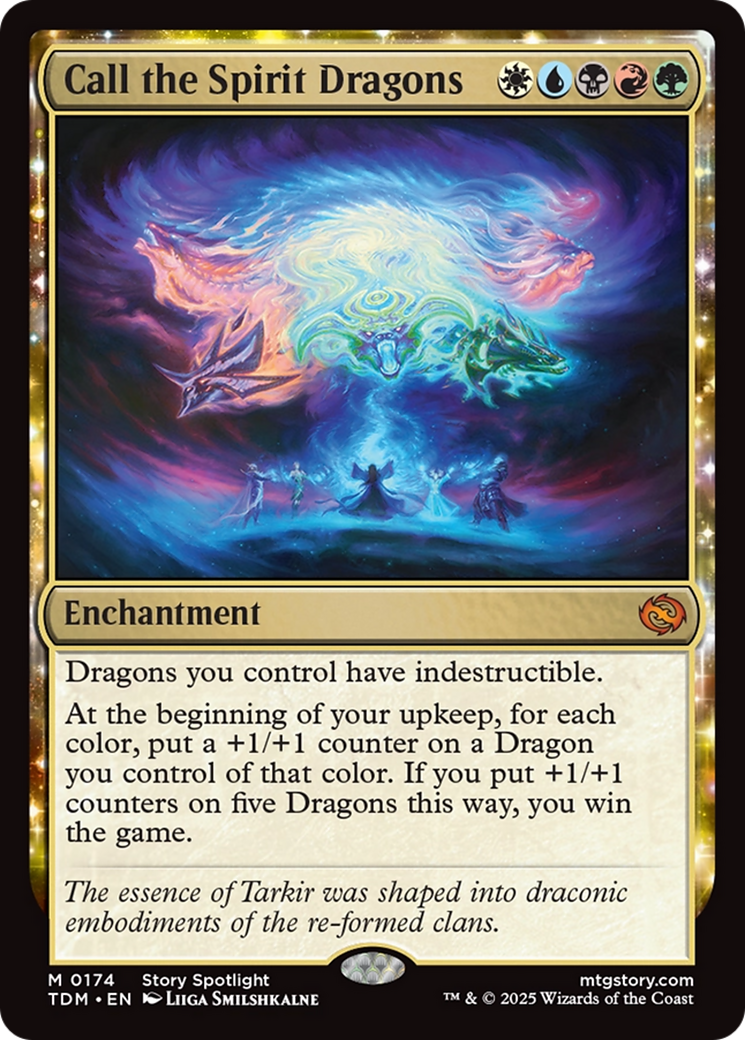 Call the Spirit Dragons (TDM-174) - Tarkir: Dragonstorm: (enchantment) Foil