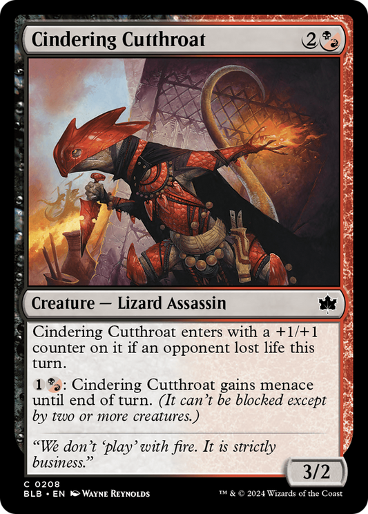 Cindering Cutthroat (BLB-208) - Bloomburrow Foil