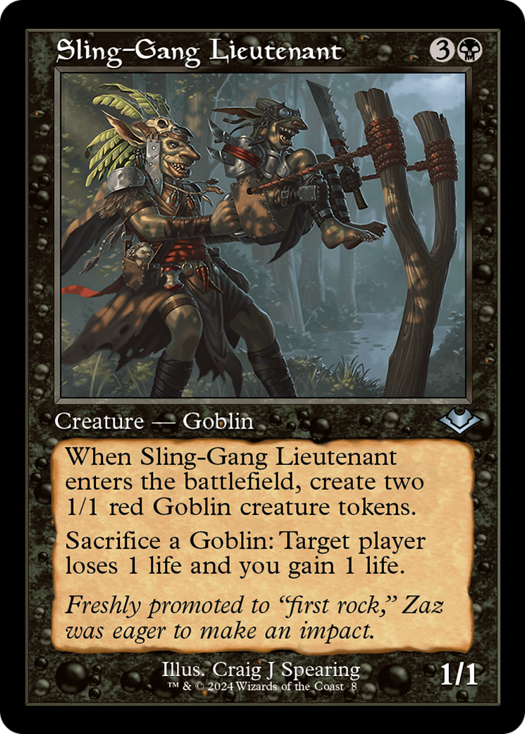 Sling-Gang Lieutenant (Retro Frame) (MH1-008) - Modern Horizons 1 Timeshifts