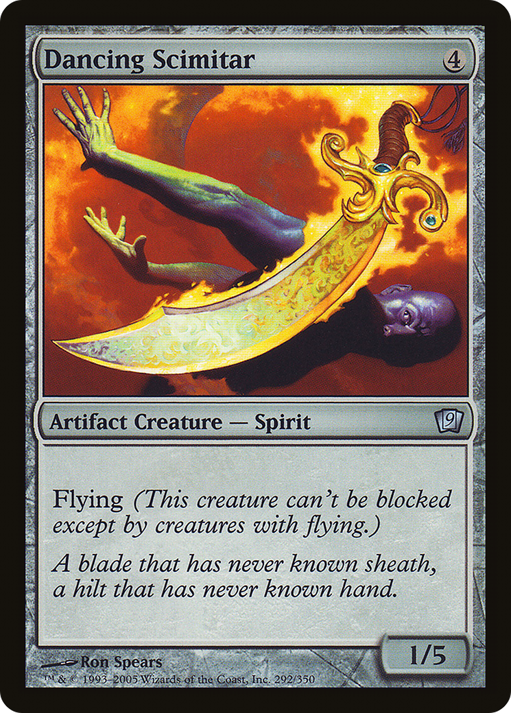 Dancing Scimitar (9ED-292★) - 9th Edition Foil