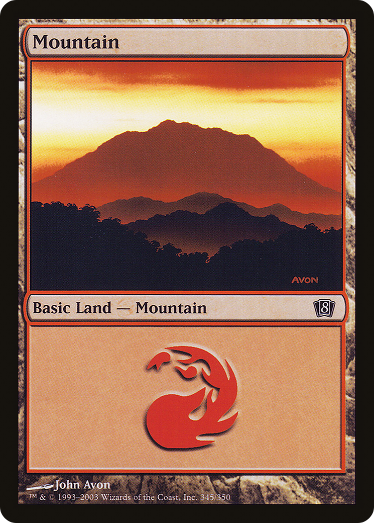 Mountain (8ED-345★) - 8th Edition Foil