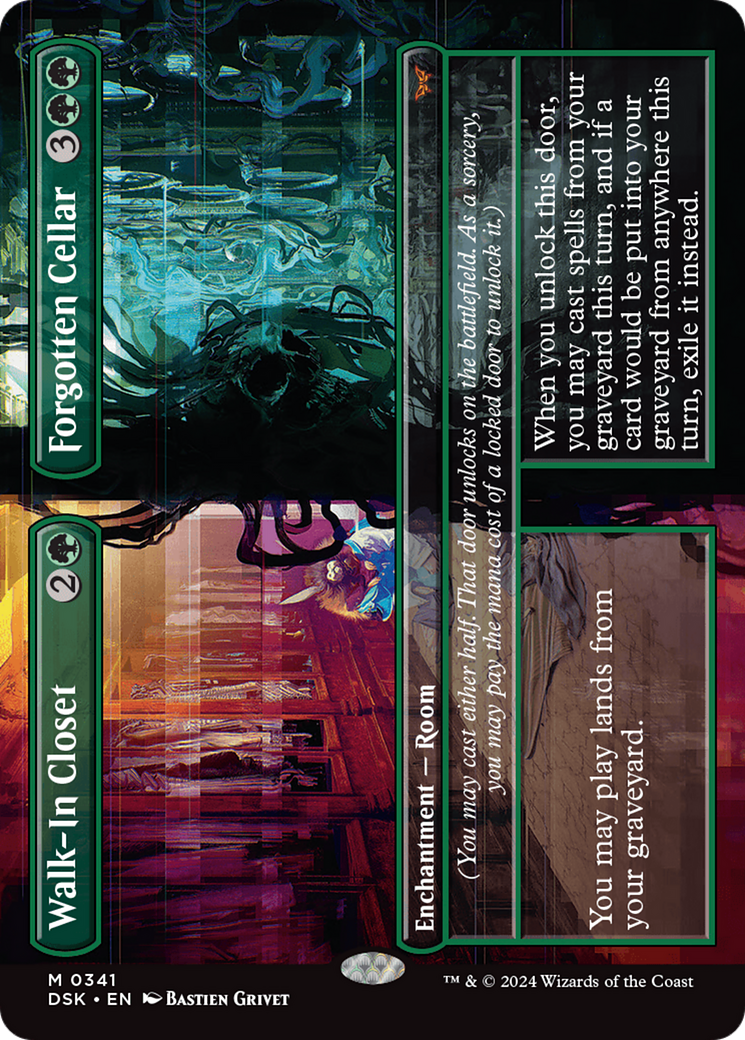 Walk-In Closet // Forgotten Cellar (Borderless) (DSK-341) - Duskmourn: House of Horror Foil