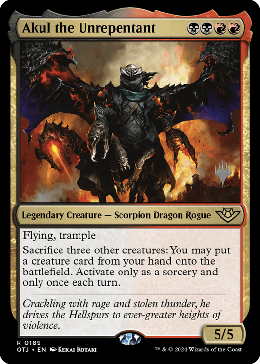 Akul the Unrepentant (PPOTJ-189) - Outlaws of Thunder Junction Promos Foil