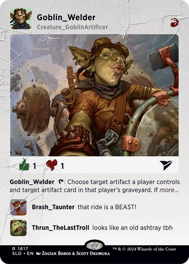 Goblin Welder (SLD-1617) - Secret Lair Drop (Borderless) Foil