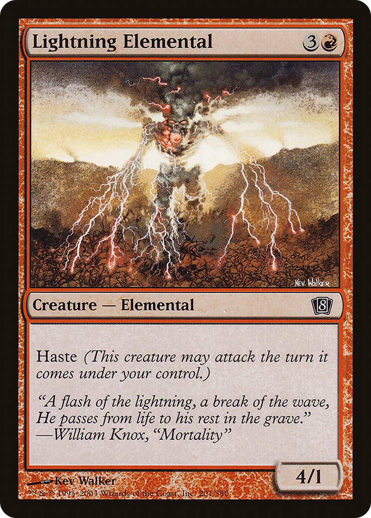 Lightning Elemental (8ED-201★) - 8th Edition Foil