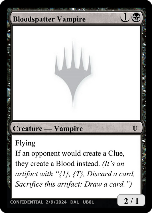 Bloodspatter Vampire (UNK-UB01A) - Unknown Event