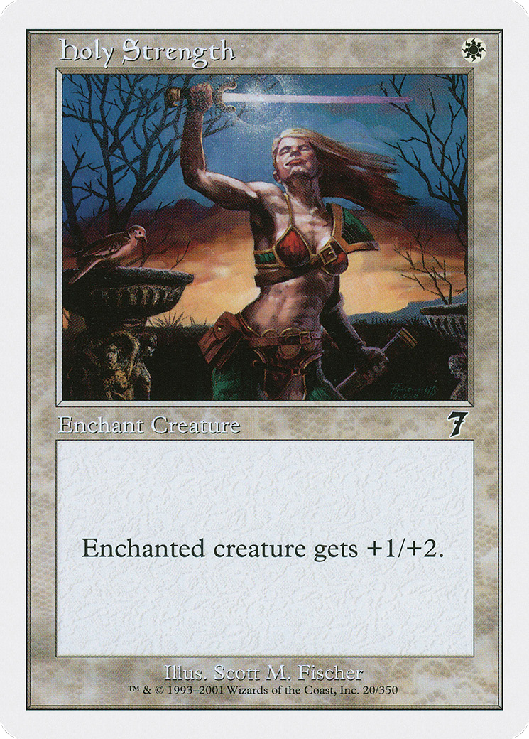 Holy Strength (7ED-020) - 7th Edition Foil