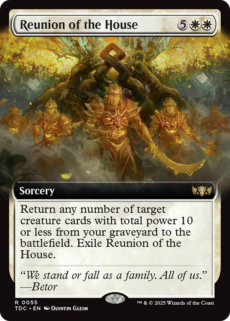 Reunion of the House (Extended Art) (TDC-055) - Commander: Tarkir: Dragonstorm: (Extended Art)