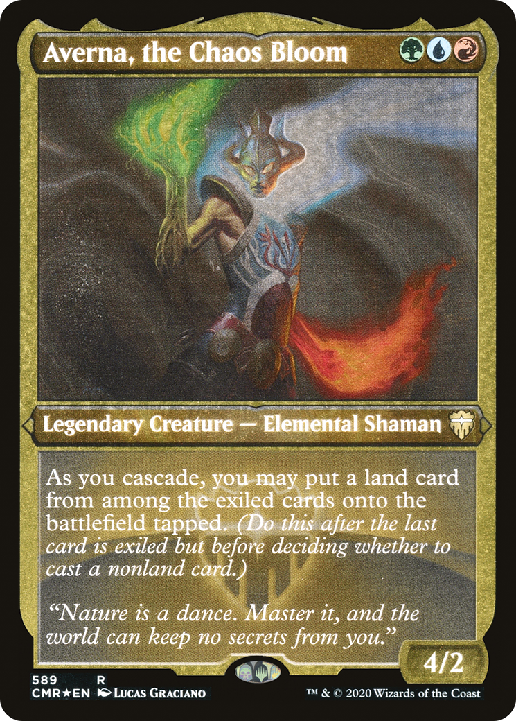 Averna, the Chaos Bloom (Foil Etched) (CMR-589) - Commander Legends Foil