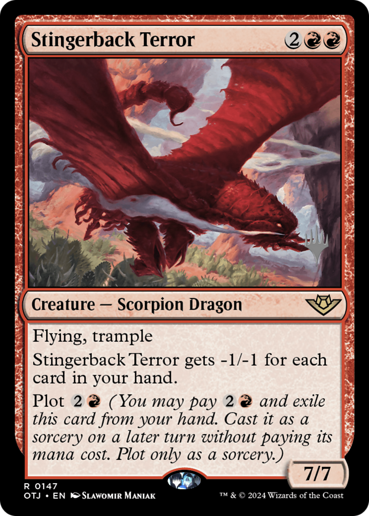 Stingerback Terror (PPOTJ-147) - Outlaws of Thunder Junction Promos