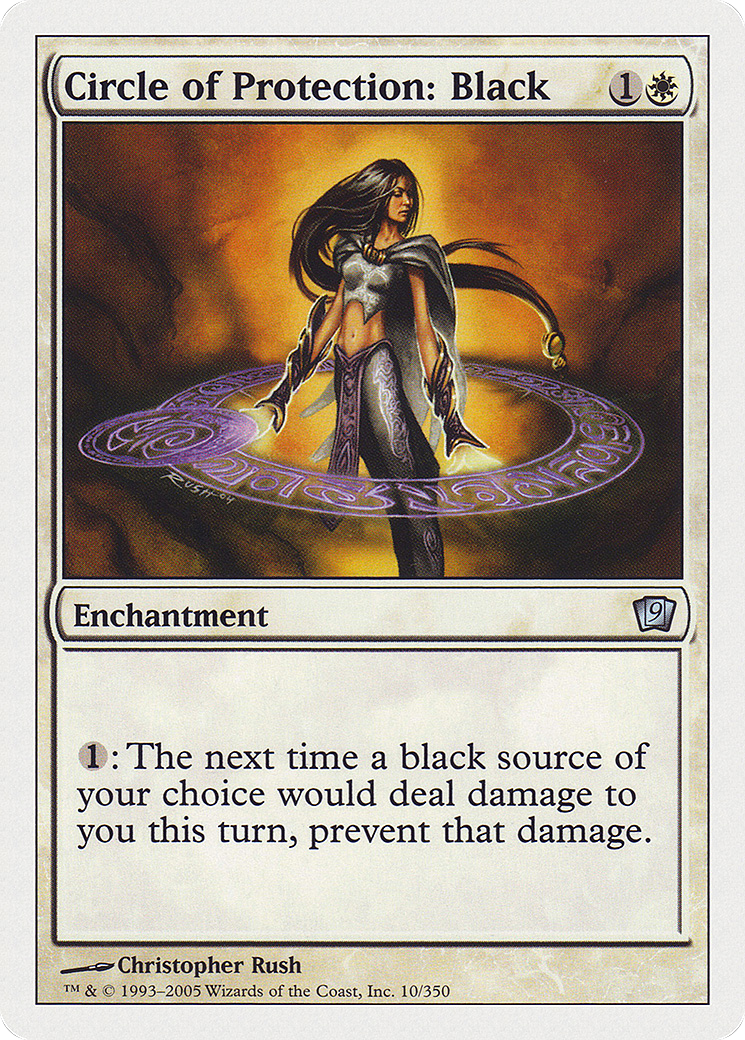 Circle of Protection: Black (9ED-010) - 9th Edition Foil