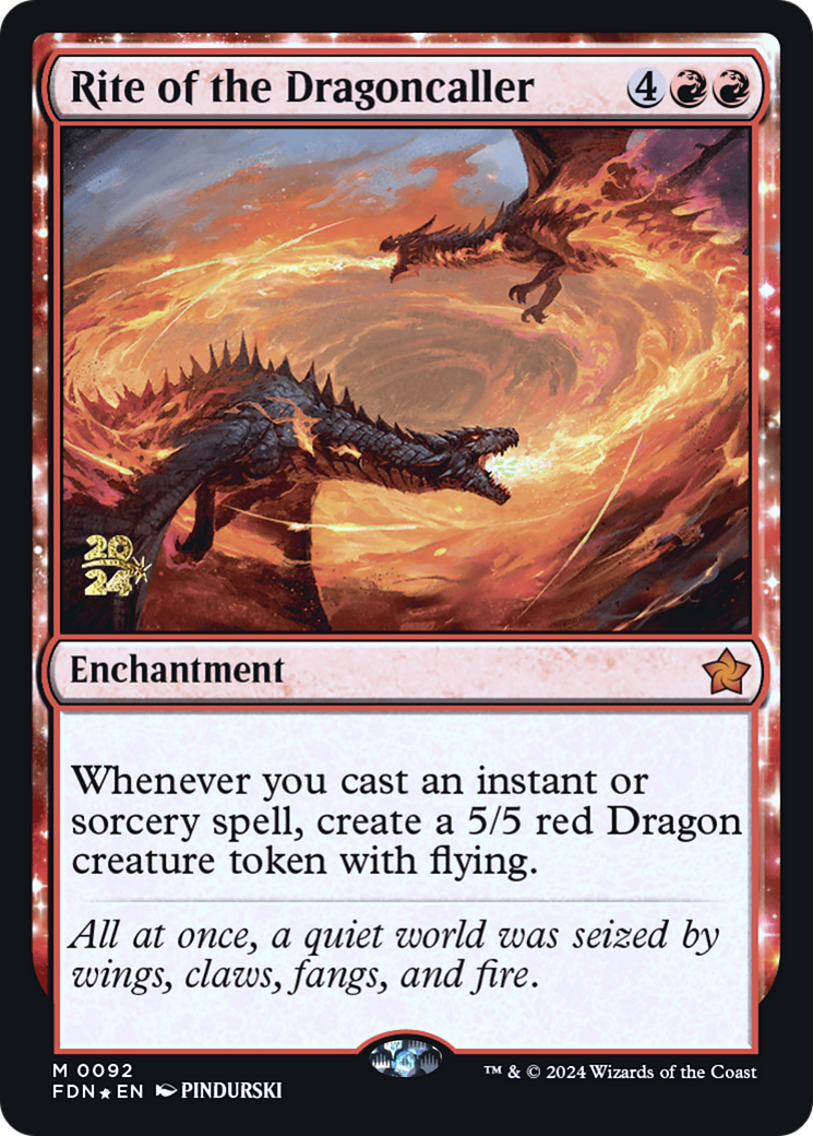 Rite of the Dragoncaller (PRE-092) - Foundations Promos: (enchantment) Foil