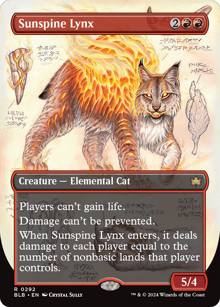 Sunspine Lynx (Borderless) (BLB-292) - Bloomburrow: (Showcase) Foil