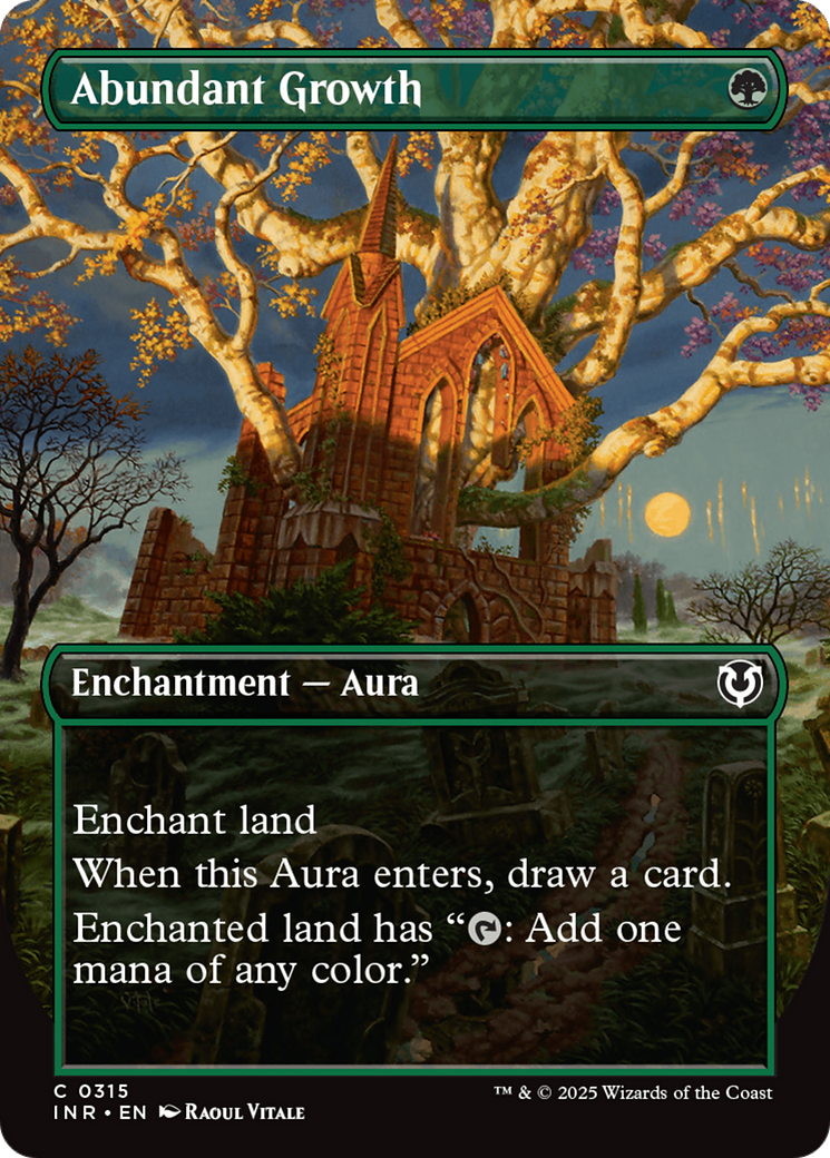 Abundant Growth (Borderless) (INR-315) - Innistrad Remastered: (enchantment) Foil
