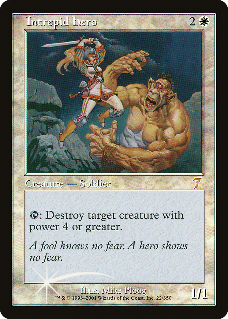 Intrepid Hero (7ED-22★) - 7th Edition Foil