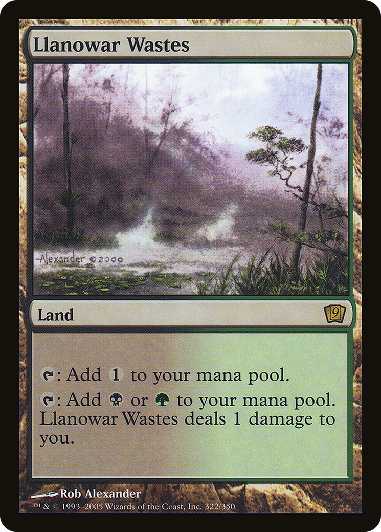 Llanowar Wastes (9ED-322★) - 9th Edition Foil