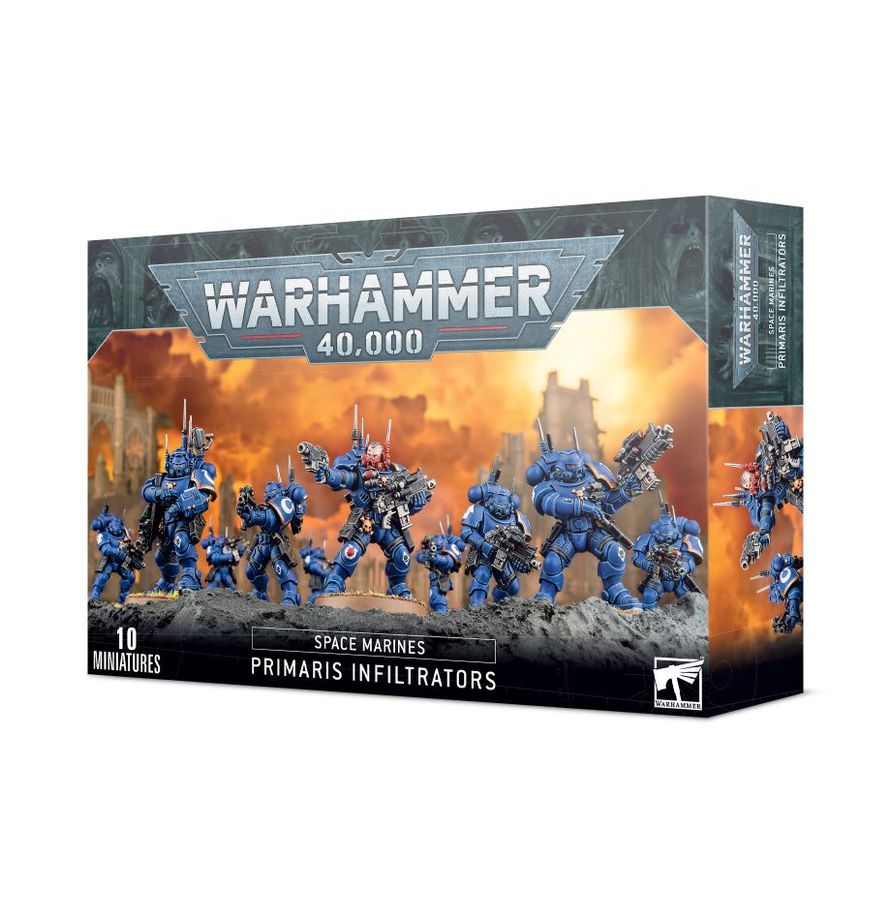 Official Warhammer product image of the Space Marines Infiltrator Squad box